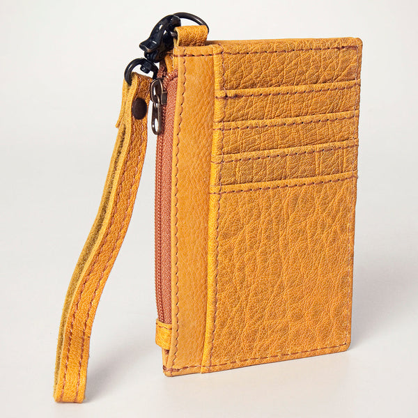 ADBG814 American Darling Genuine Leather Slim Card Holder Wallet with Zipper Pocket