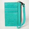 ADBG814 American Darling Genuine Leather Slim Card Holder Wallet with Zipper Pocket