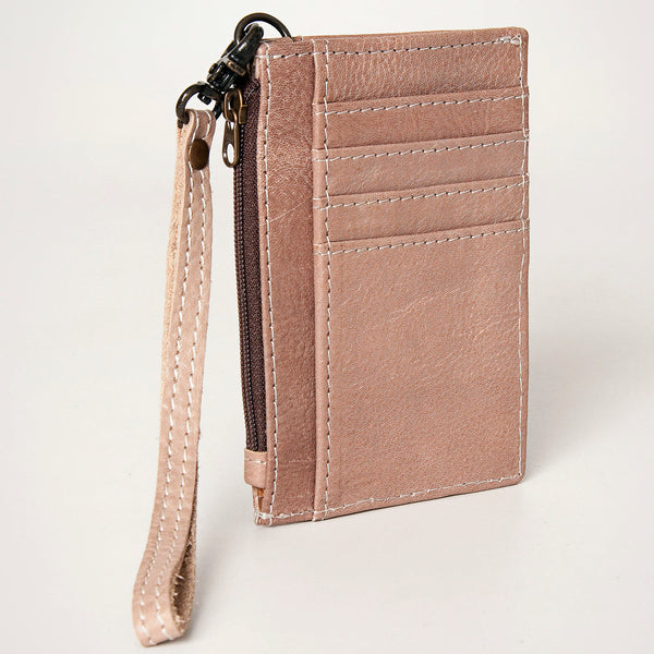 ADBG814 American Darling Genuine Leather Slim Card Holder Wallet with Zipper Pocket