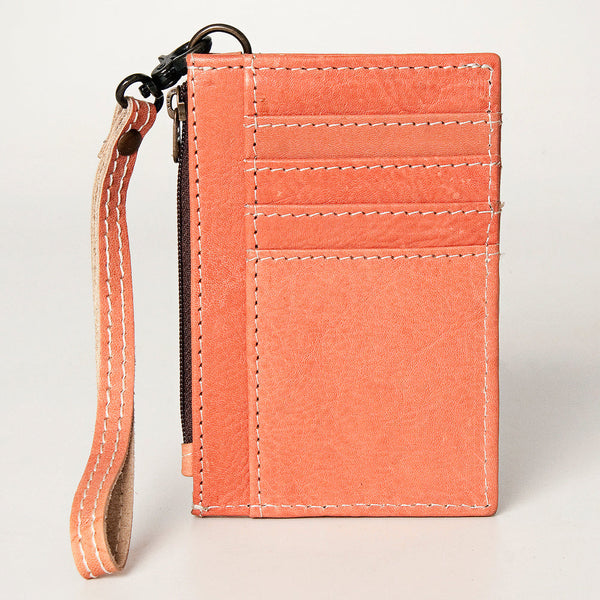 ADBG814 American Darling Genuine Leather Slim Card Holder Wallet with Zipper Pocket