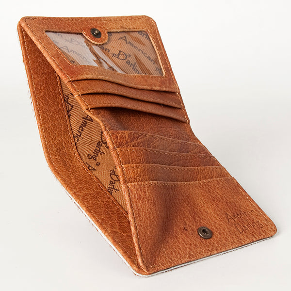 ADBG815 American Darling Handcrafted Leather Card-Holder with Authentic Hair-On Cowhide