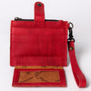 ADBG816 American Darling Genuine Leather Wristlet Card Holder with Snap Tab & Zip Pocket