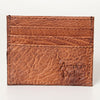 ADBG817 Handcrafted Hair on Hide Card Holder Pebbled Leather Western Slim Card Case