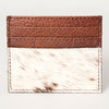 ADBG817 Handcrafted Hair on Hide Card Holder Pebbled Leather Western Slim Card Case