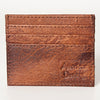 ADBG817 Handcrafted Hair on Hide Card Holder Pebbled Leather Western Slim Card Case