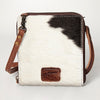 ADBG820 American Darling Handcrafted Leather Cross body Bag with Hair-On Cowhide