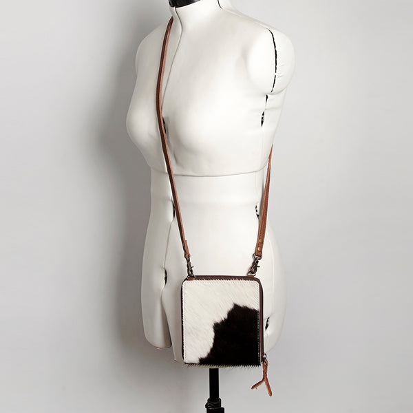 ADBG820 American Darling Handcrafted Leather Cross body Bag with Hair-On Cowhide