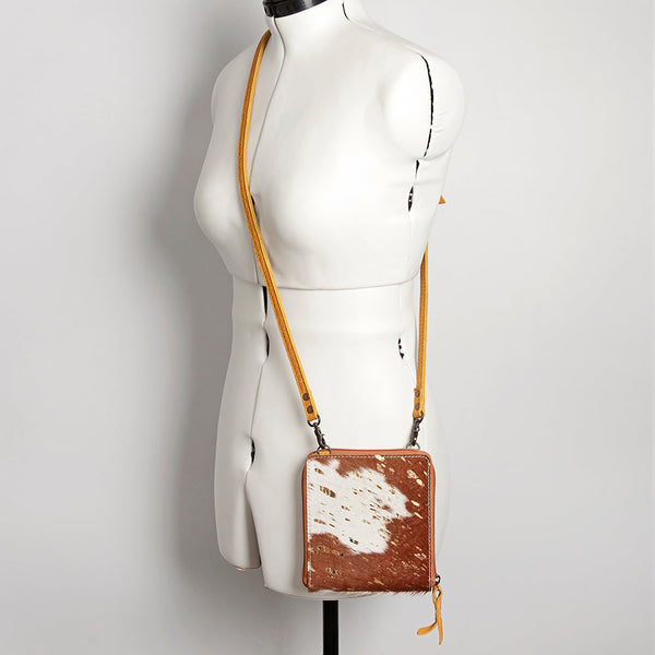 ADBG820 American Darling Handcrafted Leather Cross body Bag with Hair-On Cowhide