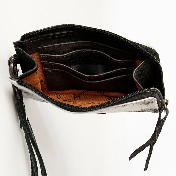 ADBG821 American Darling Handcrafted Leather Coin Purse with Authentic Hair-On Cowhide
