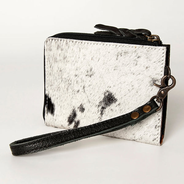 ADBG821 American Darling Handcrafted Leather Coin Purse with Authentic Hair-On Cowhide