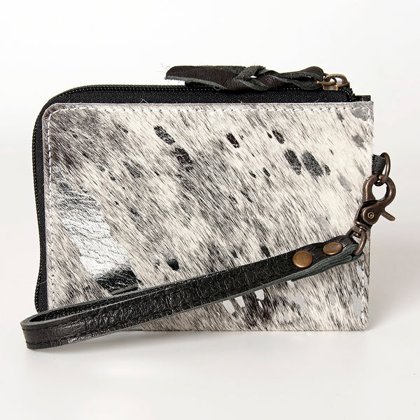 ADBG821 American Darling Handcrafted Leather Coin Purse with Authentic Hair-On Cowhide