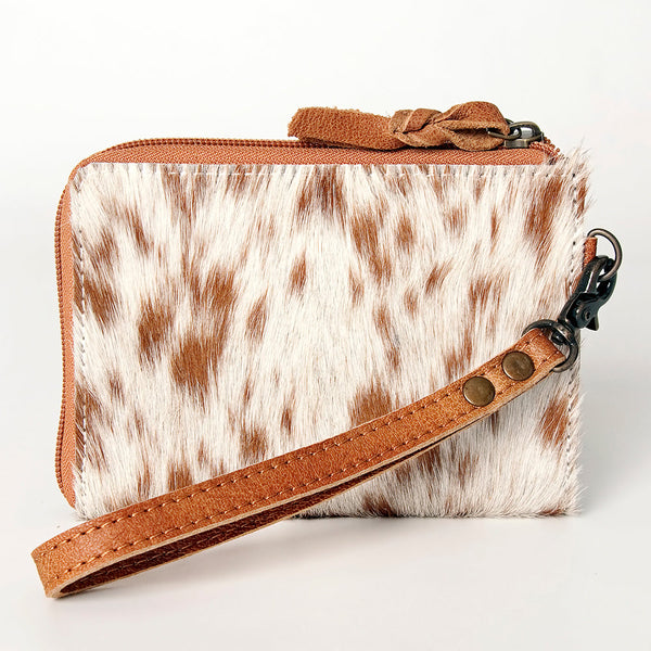 ADBG821 American Darling Handcrafted Leather Coin Purse with Authentic Hair-On Cowhide