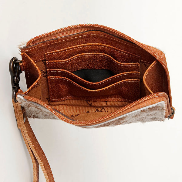 ADBG821 American Darling Handcrafted Leather Coin Purse with Authentic Hair-On Cowhide