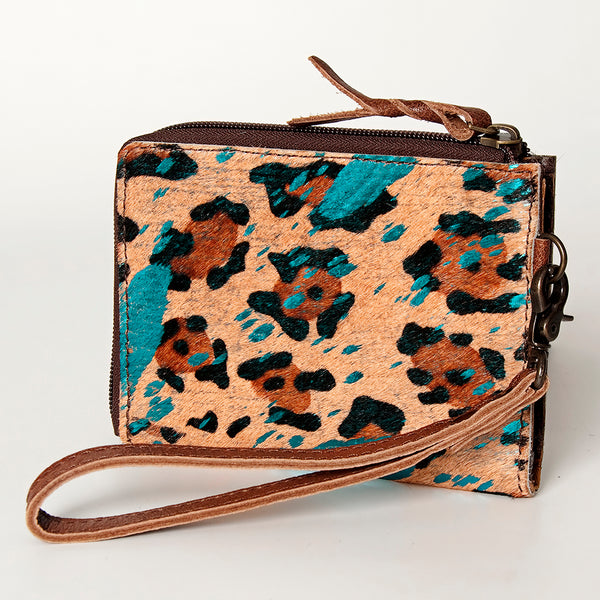 ADBG821 American Darling Handcrafted Leather Coin Purse with Authentic Hair-On Cowhide