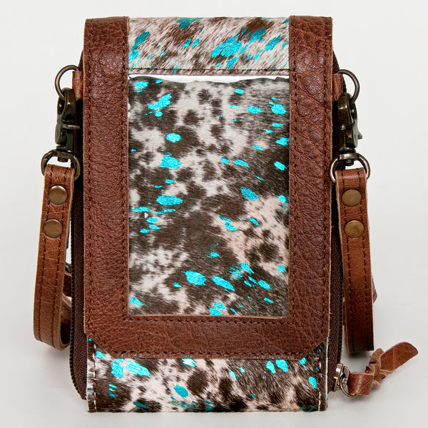 ADBG822 American Darling Handcrafted Leather Cell Phone holder with Hair-On Cowhide