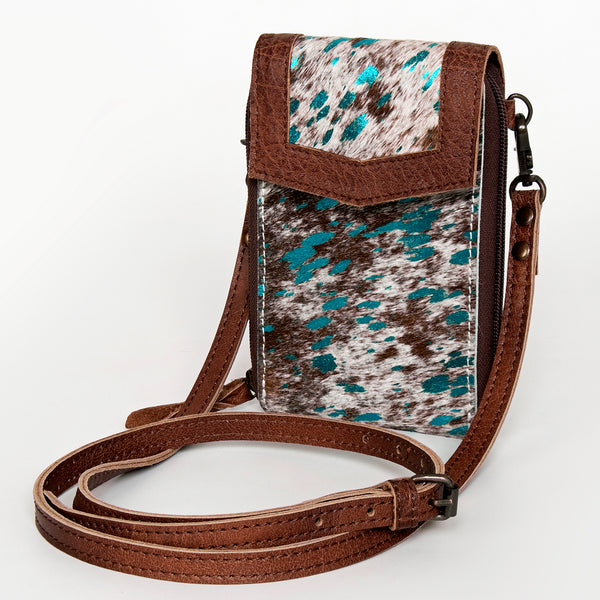 ADBG822 American Darling Handcrafted Leather Cell Phone holder with Hair-On Cowhide