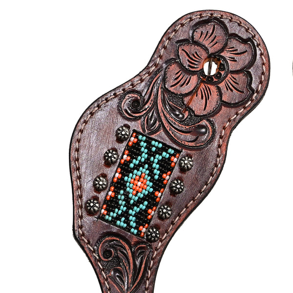 BER229-Western American Leather Spur Strap