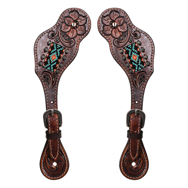 BER229-Western American Leather Spur Strap