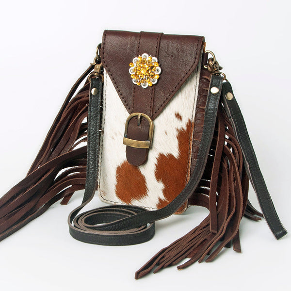 ADBGA243 American Darling Hair-On Cowhide Cell Phone Holder Genuine Leather