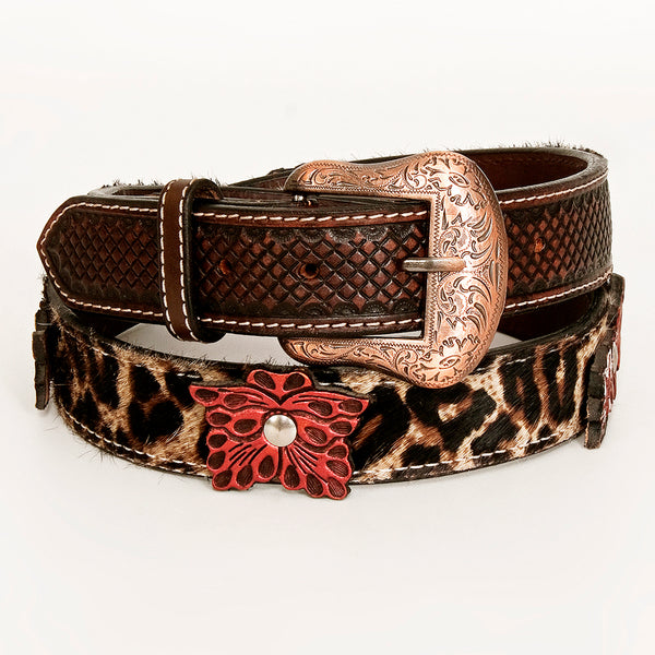BER145-Hand TooledWestern leather Belt