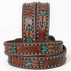 BER149-Hand Painted Western leather Belt