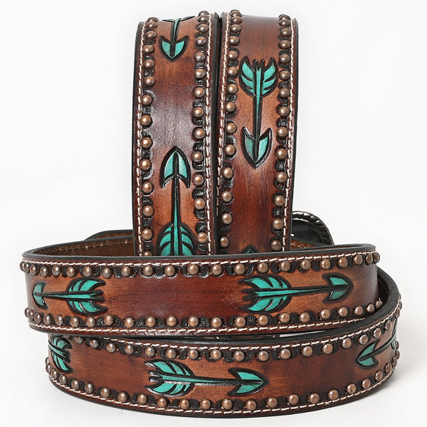 BER149-Hand Painted Western leather Belt