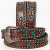 BER149-Hand Painted Western leather Belt