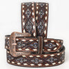 BER168-Hand Painted Western Leather Belt