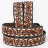 BER196-Hand Carved Western Leather Belt