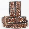 BER196-Hand Carved Western Leather Belt