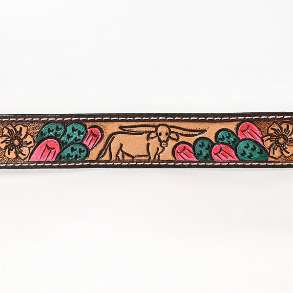 BER236-Hand Carved Western Leather Belt