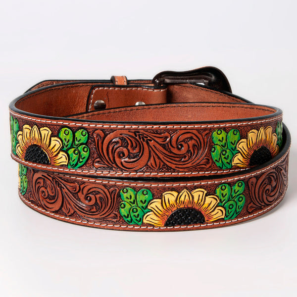 BER247-Hand Painted Western LeatherBelt
