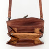 ADBG829 American Darling Western Small Cross body Bag Hand Tooled with Hand-Woven Saddle Blanket