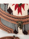 ADBG829 American Darling Western Small Cross body Bag Hand Tooled with Hand-Woven Saddle Blanket