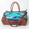ADBG833 American Darling Western Tote Bag with Hand Woven Saddle Blanket and Premium Leather