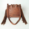 ADBG836 American Darling Western Bucket Bag with Hand Woven Saddle Blanket and Turquoise Concho