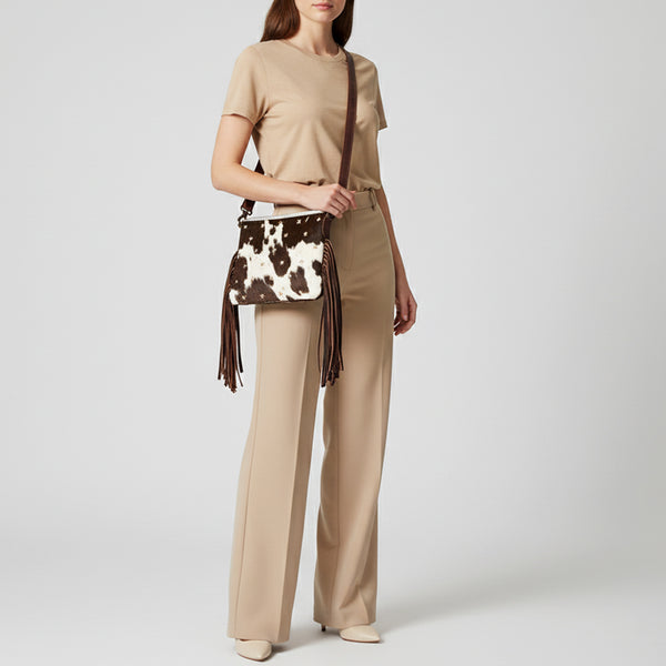 LC-ADBGZ606 Crossbody Hair-On Genuine Western Leather Women Bag