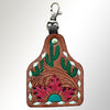 ADKRX104 Hand Tooled Carved Genuine Leather Keyring