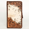 ADBGA246 American Darling Hair-On Cowhide Jewelry Case Hand Tooled Genuine Leather