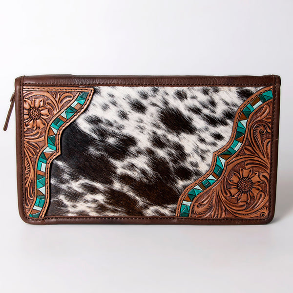 ADBGA246 American Darling Hair-On Cowhide Jewelry Case Hand Tooled Genuine Leather
