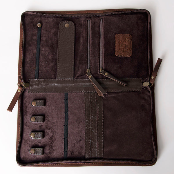 ADBGA246 American Darling Hair-On Cowhide Jewelry Case Hand Tooled Genuine Leather