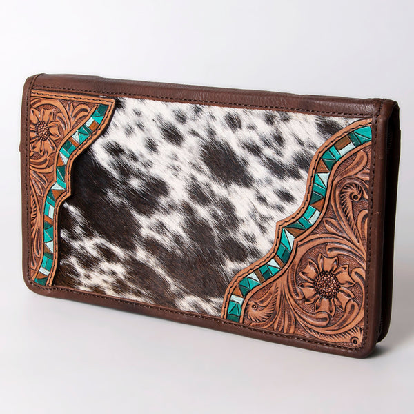 ADBGA246 American Darling Hair-On Cowhide Jewelry Case Hand Tooled Genuine Leather