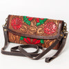 ADBGA247 American Darling Hand Tooled Genuine Leather Small Cross body Bag with Leather Strap
