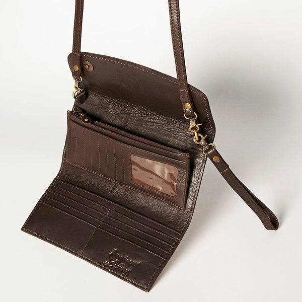 ADBGA247 American Darling Hand Tooled Genuine Leather Small Cross body Bag with Leather Strap