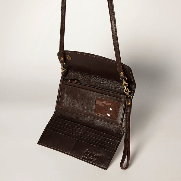 ADBGA247 American Darling Hand Tooled Genuine Leather Small Cross body Bag with Leather Strap