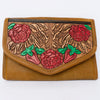 ADBGA250 American Darling Hand Tooled Genuine Leather Jewelry Case Floral Carved