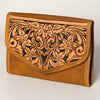 ADBGA250 American Darling Hand Tooled Genuine Leather Jewelry Case Floral Carved