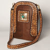 ADBGA251A American Darling Large Cross body Bag Hand Tooled Genuine Leather Concho