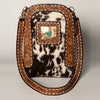 ADBGA251 American Darling Hair-On Cowhide Large Cross body Bag Hand Tooled Leather