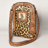 ADBGA251 American Darling Hair-On Cowhide Large Cross body Bag Hand Tooled Leather